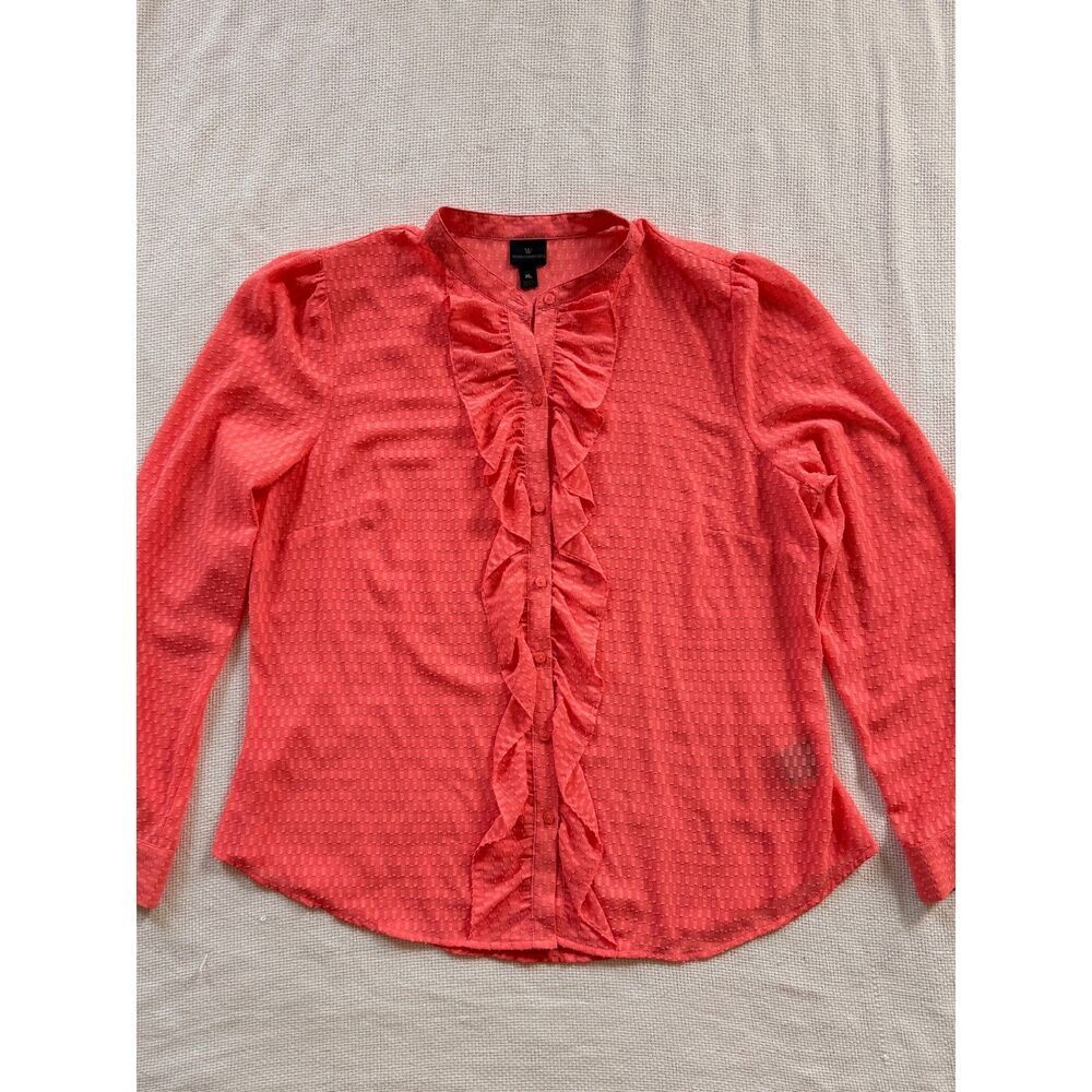 Worthington Women's Ruffle Blouse Workwear Business Casual Career